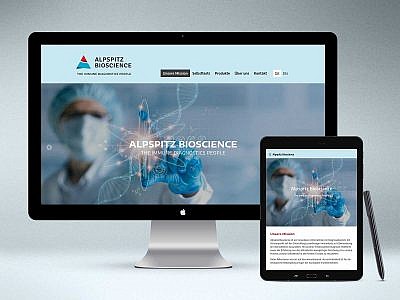 Webdesign www.alpspitz-bioscience.com