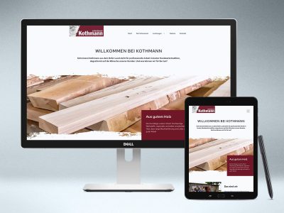 Webdesign für Schreinerei Kothmann von Studio2